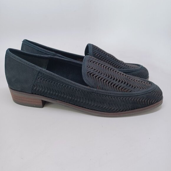 Lucky Brand Flats Black Camdyn Loafers Cut Out Leather Minimalist Womens 7.5 M - Picture 9 of 14